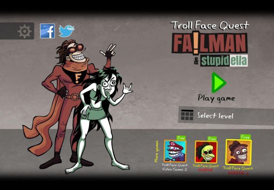 Troll Face Quest: Stupidella and Failman